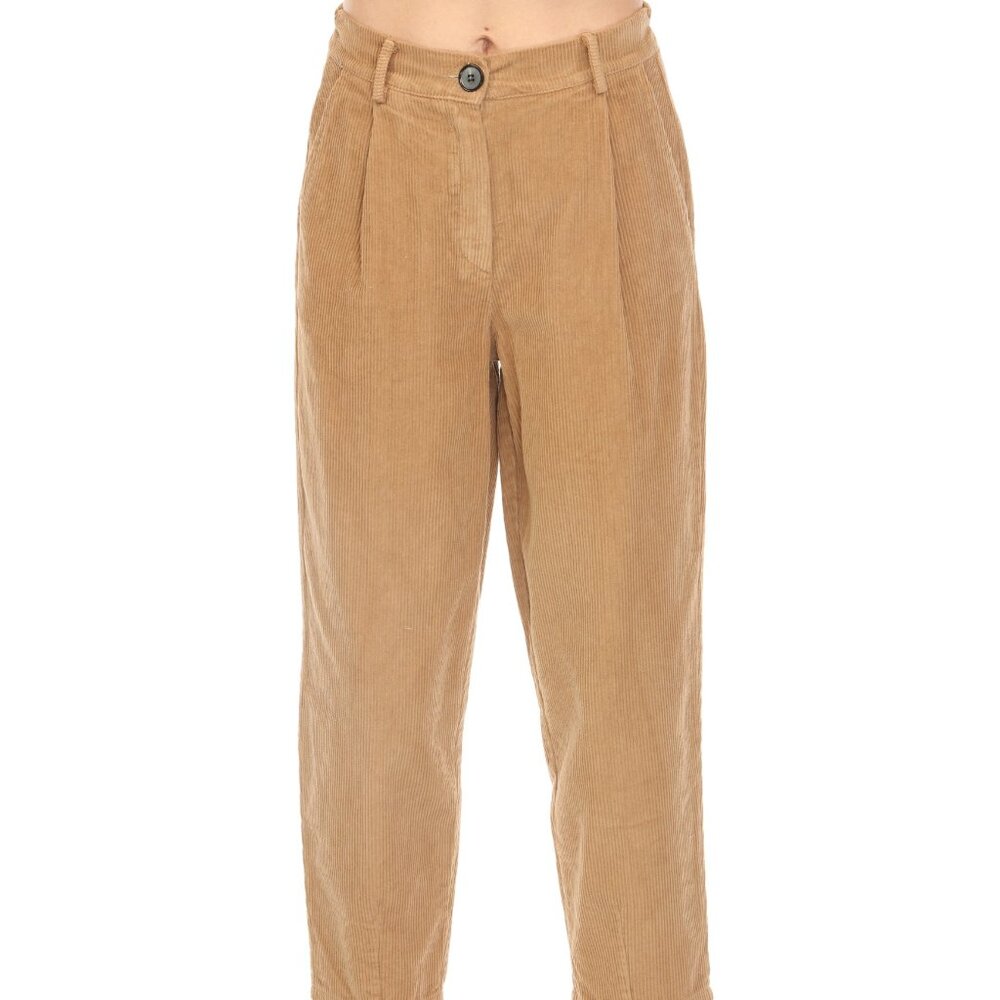 Camel Color Corduroy Pockets Pant